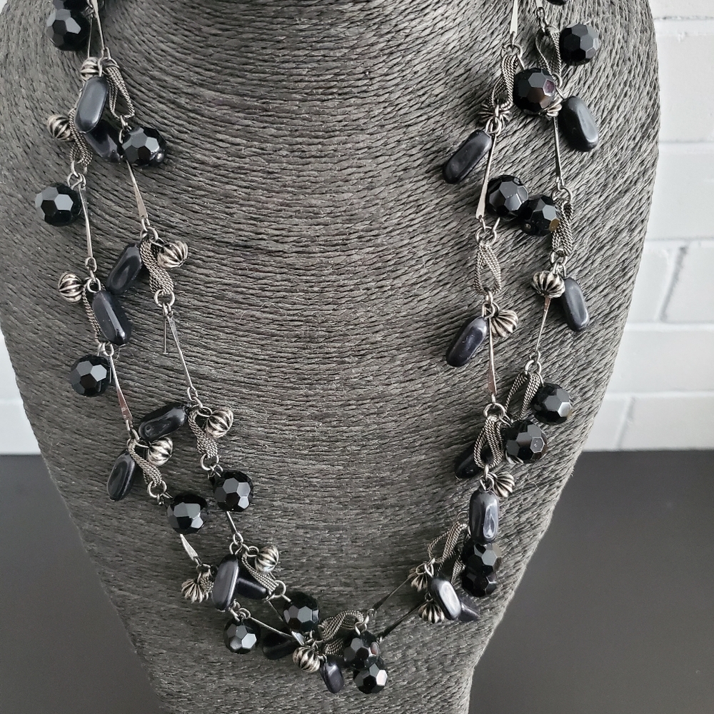 Black Beads Necklace By KIEN